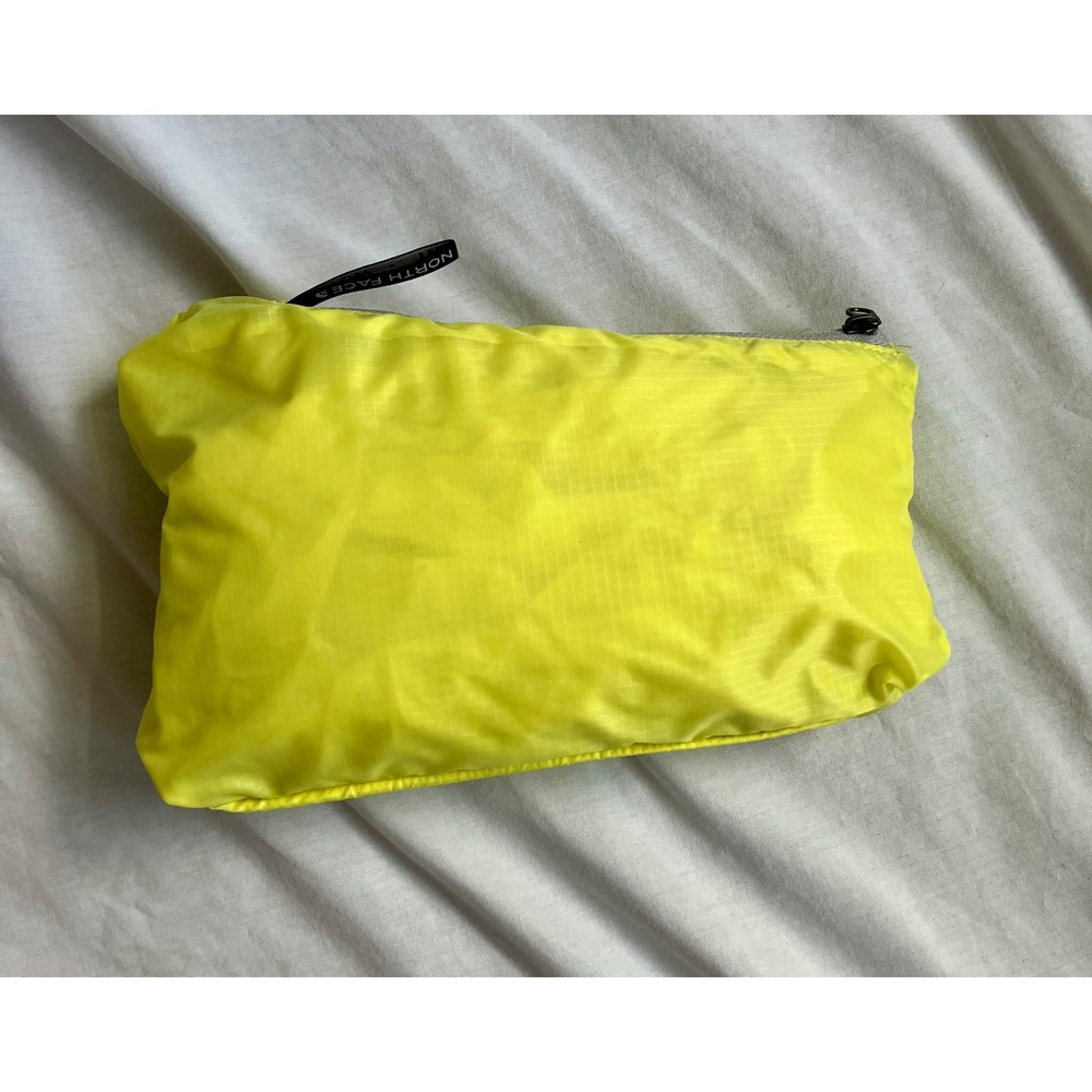 The North Face Stow Pocket Hooded Jacket Womens L Yellow Windbreaker - Picture 9 of 10
